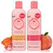HASK ROSE OIL + PEACH Shampoo and Conditioner Set Color Protecting for all hair types  color safe  gluten-free  sulfate-free  paraben-free  cruelty-free - 1 Shampoo and 1 Conditioner