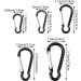 SWATOM Aluminum Carabiner Clip 1.6 Inch Black (10P/20P) - Spring Snap Hook Keyring for Keychains - Buy Online on GoSupps.com
