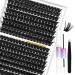 LANKIZ Eyelash Extensions Set 100D DIY Lash Extension Set with Eyelash Glue 272pcs Eyelash Extension Set C Curl Individual Eyelashes with Eyelash Glue & Applicator Eyelash Cluster Kit (100D - C-Kit)