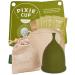 Pixie Cup Soft Menstrual Cup - Ranked 1 for Most Comfortable Reusable Period Cup - Buy One We Give One - Includes Ebook Guide Flushable Wipes Lube & Storage Bag - Tampon and Pad Alternative X-Large