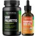 HAVASU NUTRITION USDA Organic Pumpkin Seed Oil Drops (60 Servings) & Saw Palmetto Supplement Capsules (200 Servings)