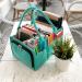 Mollieollie Premium Baby Diaper Caddy Organizer | Portable Nursery & Craft Storage Bin | Car Seat Tote with Zipper Pocket | Teal/Rose - Buy Online on GoSupps.com