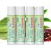 Caribbean Breeze Sunscreen Lip Balm SPF 50 0.15 oz (Pack of 4) SPF Lip Balm for Men & Women with Coconut Oil Green Tea Pomegranate & Aloe Extracts