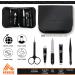 RBX Men's Travel Size Nail Clippers & Grooming Kit - 5 Pc Manicure Pedicure Set with Scissors, Tweezers & Leather Case - Buy Online on GoSupps.com