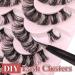 10 Pairs Pack EYDEVRO D Curl 18mm Fluffy Wispy Cluster Lashes - Dramatic Cat Eye False Eyelashes Extensions - Buy Online on GoSupps.com
