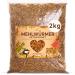 Flourworms dried 2kg (corresponds to 13 liters) dried mealworms protein -rich snack for wild birds fish reptiles and rodents