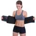 Fitru Waist Trimmer Sauna Ab Belt for Women & Men - Black, Size L (9 x 42) - Buy Online on GoSupps.com