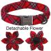 Shop Aring Pet Christmas Dog Collar - Soft Cotton Red Plaid Adjustable Band for Small & Medium Dogs | Flower Design & Metal Buckle - Buy Online on GoSupps.com
