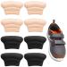 WLLHYF Kids Heel Grips 8 Pieces Self-Adhesive Heel Cushion Add Volume to Too Large Shoe InsertsPrevent Skin Rubbing and Blister Shoe Fit for Toddlers Girls and Boys Women (2 Black+2 Skin Color)