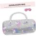 Buy PartyKindom 2pcs Portable Glasses Case - Chic Flocking Travel Protective Cover | Silver 16.00X7.00X4.00CM | International Shipping Available - Buy Online on GoSupps.com