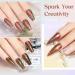 MIZHSE Holographic Glitter Gel Nail Polish - Gold Chameleon Sequin Glossy UV/LED Soak Off Manicure Set 10ml for Home & Salon - Buy Online on GoSupps.com