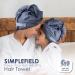 Buy Microfiber Hair Towel Wrap for Women - Large Rectangle (27x40") - Anti-Frizz Elastic Band for Long Curly Thick Hair - Grey with Reusable Carry Bag - Fast International Shipping - Buy Online on GoSupps.com