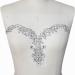 Handmade Silver V-Neck Sequin Rhinestone Crystal Trim Bridal Applique - DIY Wedding Dress Sewing Patch - Buy Online on GoSupps.com