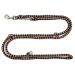 Dogeline Double Leash Practice Leash for medium dogs up to 45 kg over 39 colors very stable (3.50 m Los Angeles) 3.50 m black and gray-orange