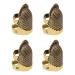 4 Pack Sewing Thimble Finger Protector Adjustable Finger Metal Shield Protector Pin Needles Sewing Quilting Craft Accessories DIY Sewing Tools Needlework(2 Sizes)