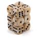 Chessex Dice d6 Sets: Marble Ivory with Black - 16mm Six Sided Die (12) Block of Dice (1-Pack)