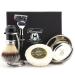 Haryali London Men's 5 Edge Shaving Set with Synthetic Badger Hair Brush Stand Soap and Bowl