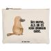 Mr. & Mrs. Panda Size M make -up bag Schnabtier MUT - gift work cosmetic bag cosmetic bag marine animals motivation case Raodrip white M