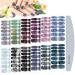 12 Sheet Marble Nail Art Polish Stickers, Kalolary Self Adhesive Full Wraps Nail Art Decals Strips Marble Printed Nail Art Wrap Strips with Nail File for Women Girls DIY Nail Art Decoration