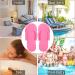 JenPen 60 Pairs Disposable Pedicure Flip Flops - Colorful Foam Slippers for Salon, Nail Spa, Hotel, Travel - 5 Colors - Buy Online on GoSupps.com