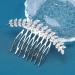 Aneneiceera Bride Wedding Crystal Hair Comb Clip Silver Hair Side Combs Leaf Hair Comb Rhinestone Headpieces Bride Hair Piece bridesmaid Hair Accessories for Women and Lady Girls(Silver) - Buy Online on GoSupps.com
