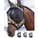 Harrison Howard CareMaster Horse Fly Mask Standard with Ears UV Protection for Horses Leopard Print (XL) XL Leopard Print