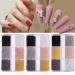 Nail Art Caviar Beads- 3 Boxes 3D Micro Caviar Beads Gold Silver Black Rosegold Gray Tiny Steel Beads Metal Mini Pearls Ball Glitter for Nail Art Decorations DIY Crafts Accessories (1.2mm 1mm 0.8mm)
