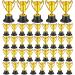 Pack of 40 Golden Award Trophy Cups Plastic Gold Trophies Mini Awards and Trophies Kids Classroom School Rewards Sports Tournament Winning Prizes for Boy Girl Football Soccer Baseball Party Favor Prop