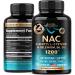 NAC Supplement - N-Acetyl L-Cysteine - Made in USA - 1200 mg Per Serving  120 Vegan Capsules - Antioxidant  Immune & Thyroid Support - Improved with Selenium  B6 & B12 - Non-GMO N Acetyl L Cysteine