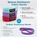 Beenax Fabric Resistance Bands Set - Long/Short Exercise Bands for Women - 3 Resistance Levels - Workout Fitness Stretching - Leg Glutes Squat Training - Red Purple Cyan - Buy Online on GoSupps.com