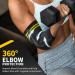 Cambivo 2x Elbow Bandage for Men & Women Tennis & Golf Pain Relief Gel Pads & Stabilizers XL Black/Yellow Tendonitis Treatment - Buy Online on GoSupps.com