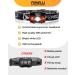 Foxelli Rechargeable LED Headlamp - Ultralight Waterproof Headlamp Flashlight for Adults & Kids - USB Rechargeable with Red Light for Running, Camping, Hiking - Black - Buy Online on GoSupps.com