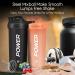 ACUNA POWER Shaker Bottle For Protein Powder 700 ml (Pack Of 2) | BPA Free Leakproof Screw On Lid Secure Drink Flip Cap Sports Gym Supplement Protein Shake Bottle (Metallic Black - Tangy Orange) 700 ML Black - Tangy Orange - Buy Online on GoSupps.com