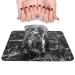 Nail Art Hand Pillow Soft Pu Leather Washable Portable Nail Art Hand Pad Non Slip for Nail Salon for Home Use(black)