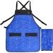 Shop Bandana Barber Capes & Hair Cutting Apron Set - Men's Blue Snap Closure Hair Proof Combo - Buy Online on GoSupps.com