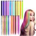 Airsmall 24 -piece.Colored hair extension clip set hair extensions colorful hair parts real hair colorful for women girls children extensions colorful for helloen party cosplay gift 55 * 3 cm