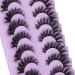 Mnik Lashes Fluffy False Eyelashes 7 Pairs 20mm D Curl Russian Wispy Cat Eye Natural Look - FANXITON D-20MM-02 - Buy Online on GoSupps.com