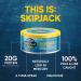 Wild Planet Skipjack Wild Tuna with Sea Salt - Pole & Line Caught, Non-GMO, Kosher - 5oz Can (12 Pack) - Buy Online on GoSupps.com