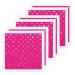 ALAZA Wash Cloth Set Hot Pink Polka Dot Pattern Print - Pack of 6 Cotton Face Cloths Highly Absorbent and Soft Feel Fingertip Towels(226cr8b)