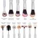 Nuogo 13 Pcs Rhinestone Makeup Brush Set | Bling Crystal Professional Face & Eye Cosmetics Tools | Glitter Holder Included - Buy Online on GoSupps.com
