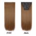 Buy Clip-In Hair Extensions - 50cm Thick Smooth 5-Part Set - Strawberry Blonde/Brown Mix for Women - Buy Online on GoSupps.com