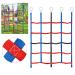 MONT PLEASANT Climbing Cargo Net for Kids Ninja Net Climbing Swingset Polyester Rope Ladder for Jungle Gyms Playground Ribbon Net Obstacle Course Training Climbing Net for Outdoor Treehouse 4.85ft x 6.1ft
