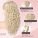 Brikabia Ponytail Extension | Long Wavy Curly Clip-In Hair Extension for Women | 40cm Cool Blonde Ponytail - Buy Online on GoSupps.com