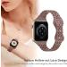 Lace Silicone Band Compatible with Apple Watch Bands 40mm 44mm 41mm 45mm 38mm 42mm Women Thin Slim Hollow-out Sport Strap Replacement Wristbands for iWatch SE Series 8 7 6 5 4 3 2 1 Smoke Violet Smoke Violet 38mm/40mm/41mm - Buy Online on GoSupps.com