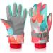 NAWOD Kids Winter Ski Gloves, Waterproof Warm Adjustable Snow Finger Gloves Mittens Gloves for Skiing, Cycling,Outdoor, Boys, Girls 10-12 Years Girls