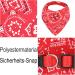 Adjustable Dog Bandana Headscarves for Small Dogs & Cats | Red Neckerchief (M) - Buy Online on GoSupps.com