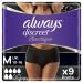 Always Discreet Boutique Incontinence Pants Women Medium Plus 9 High Absorbency Pants Odour Neutraliser Dress Size 10-16 For Sensitive Bladder