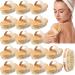 Norme 18 Pieces Dry Body Brush Skin Exfoliating Brush Natural Bristle Body Scrubber for Shower Bath Back Circulation Improvement Dead Skin Remove Beauty