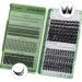 30p/40p Mixed Cluster EyeLashes GLANVY DIY Lash Extension 551pcs Individual Lashes 6 in 1 Ultra-Large Capacity Cluster Lashes Thin Stem Eye Lash Extension at Home Natural Look Lash Book