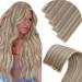LAAVOO VIRGIN REAL HAIR Extensions Tape Ashblond Extensions Real Hair Tape Blond Highlight High Blond 45cm Invisible Hair Extension Real Hair Tape Injection #P18/613 5PCs 45cm Virgin-5Pcs 2.2 #18/613